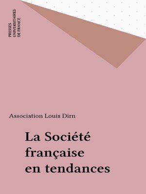 cover image of La Société française en tendances